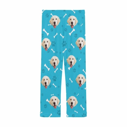 Custom Face Pajama Pants Dog Smiley Face Sleepwear for Men & Women