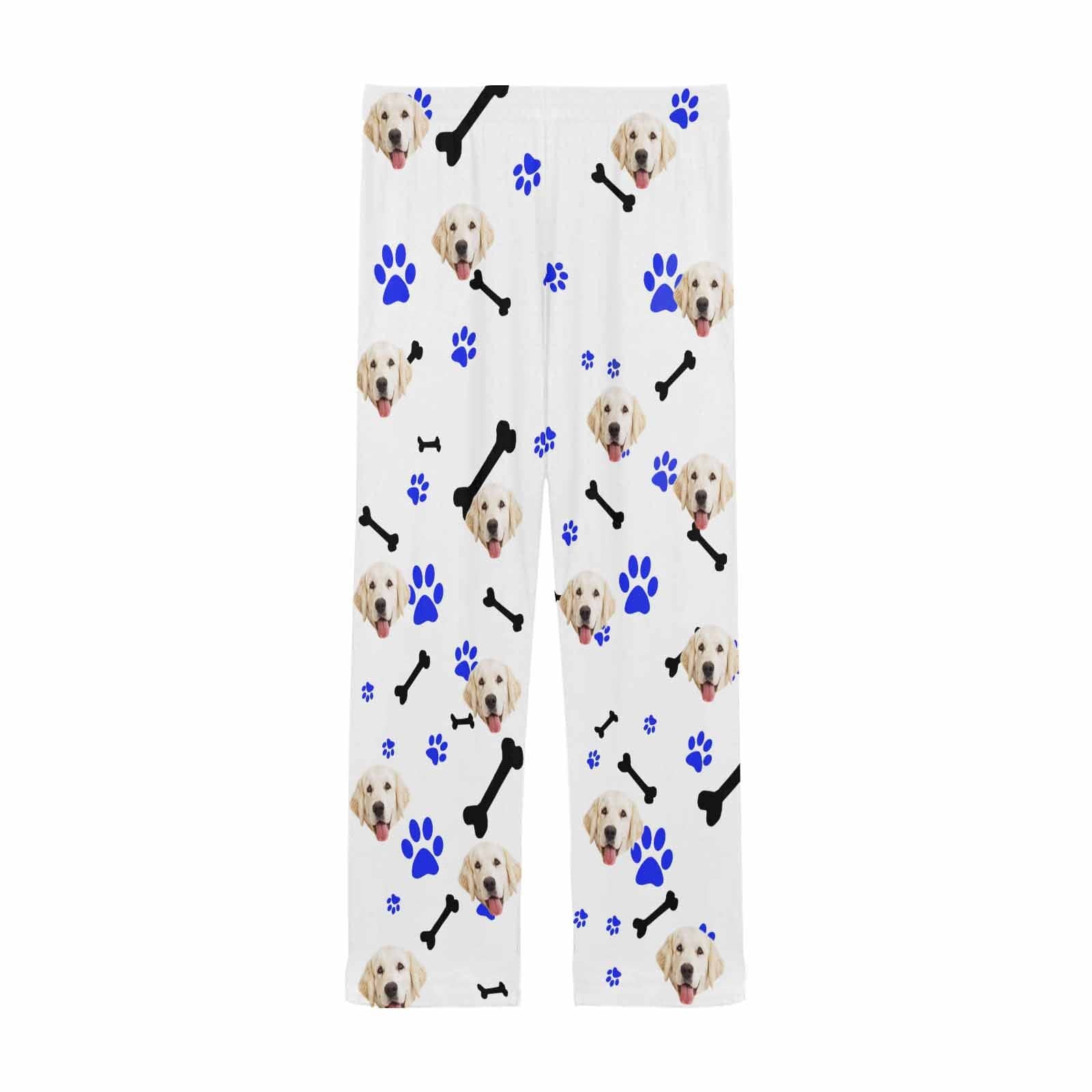 Custom Face Pajama Pants Pet Dog Smiley Face Sleepwear for Men & Women