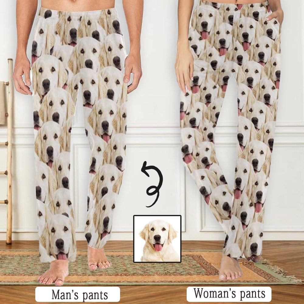 Custom Face Pajama Pants Dog Face Sleepwear for Men & Women
