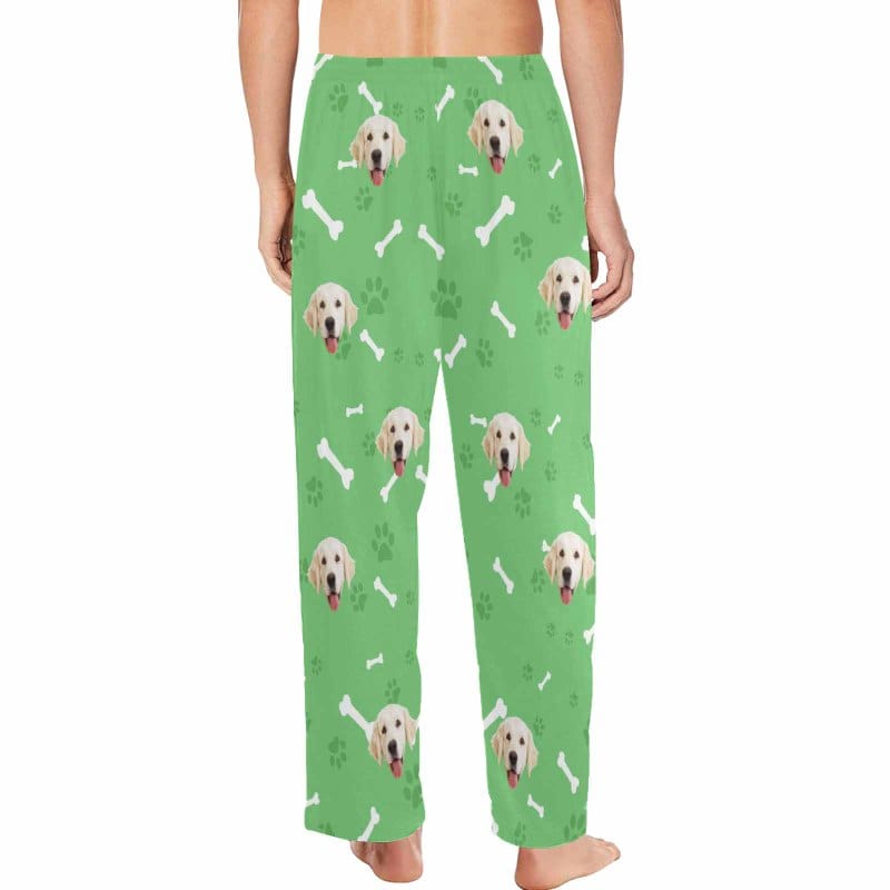 Custom Face Pajama Pants Dog Smiley Face Sleepwear for Men