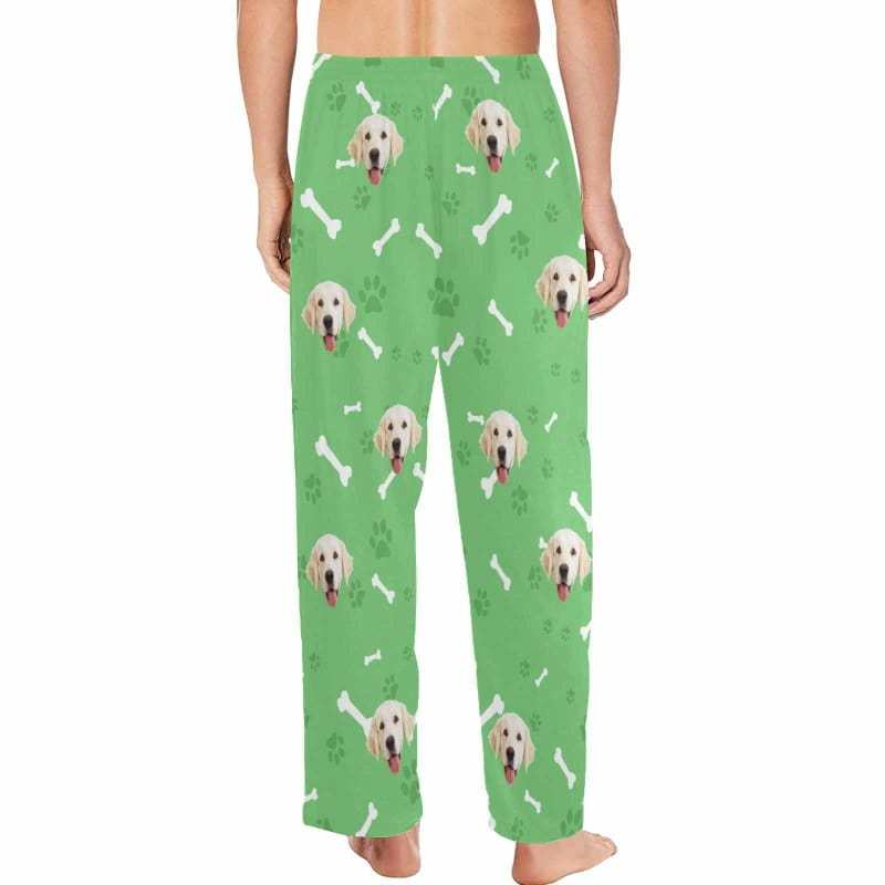 Custom Face Pajama Pants Dog Smiley Face Sleepwear for Men