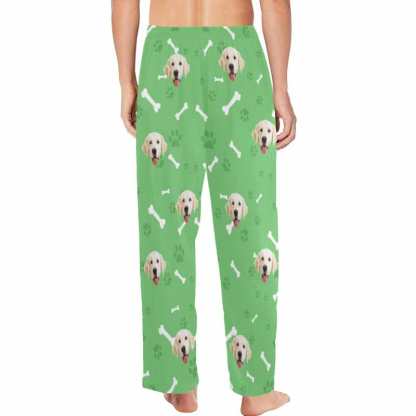 Custom Face Pajama Pants Dog Smiley Face Sleepwear for Men