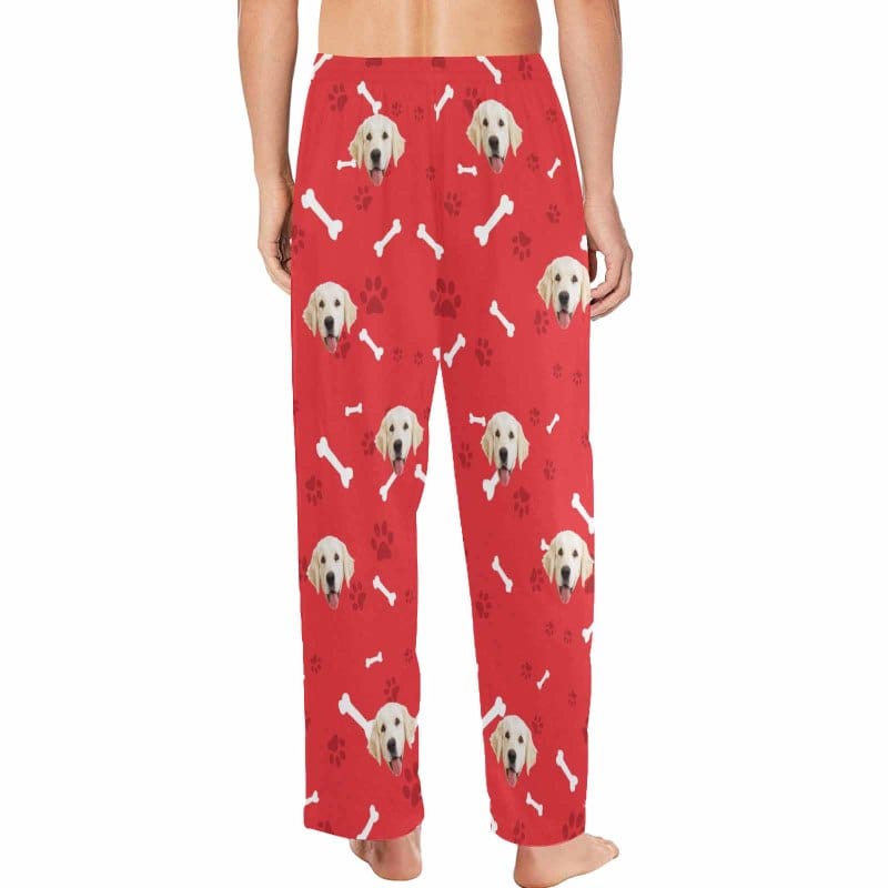 Custom Face Pajama Pants Dog Smiley Face Sleepwear for Men