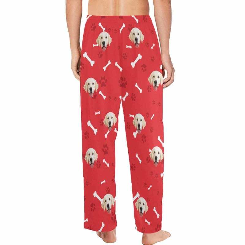 Custom Face Pajama Pants Dog Smiley Face Sleepwear for Men
