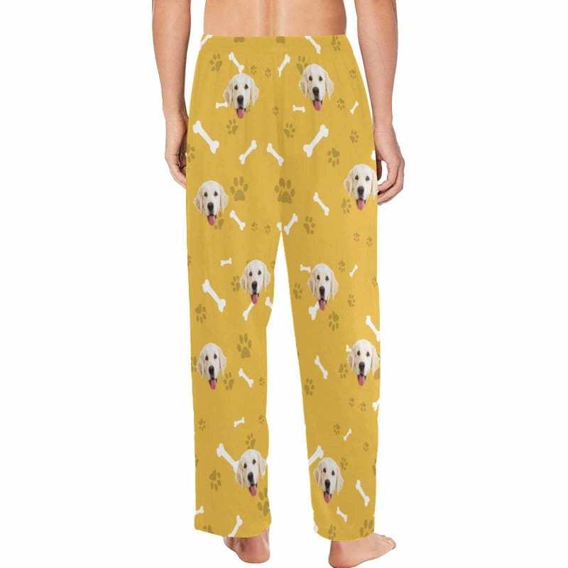 Custom Face Pajama Pants Dog Smiley Face Sleepwear for Men