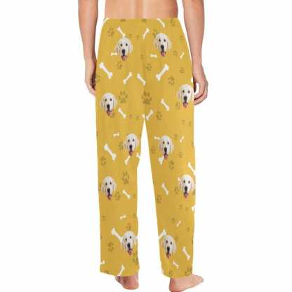 Custom Face Pajama Pants Dog Smiley Face Sleepwear for Men