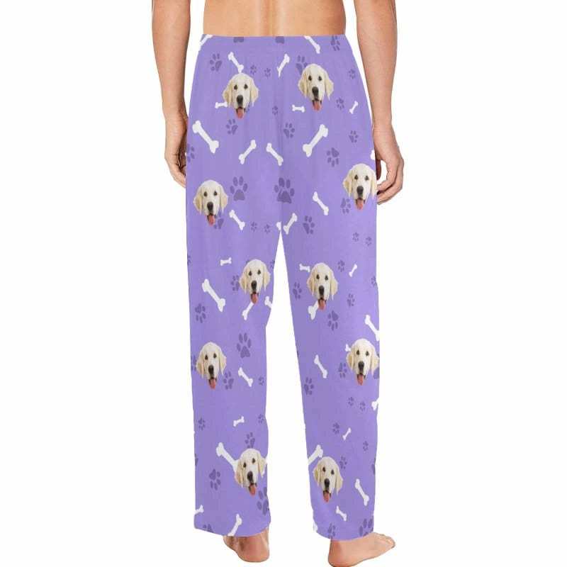 Custom Face Pajama Pants Dog Smiley Face Sleepwear for Men