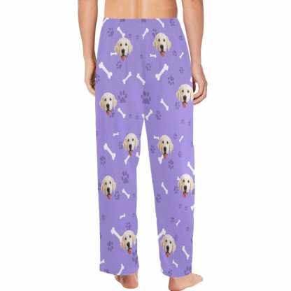 Custom Face Pajama Pants Dog Smiley Face Sleepwear for Men