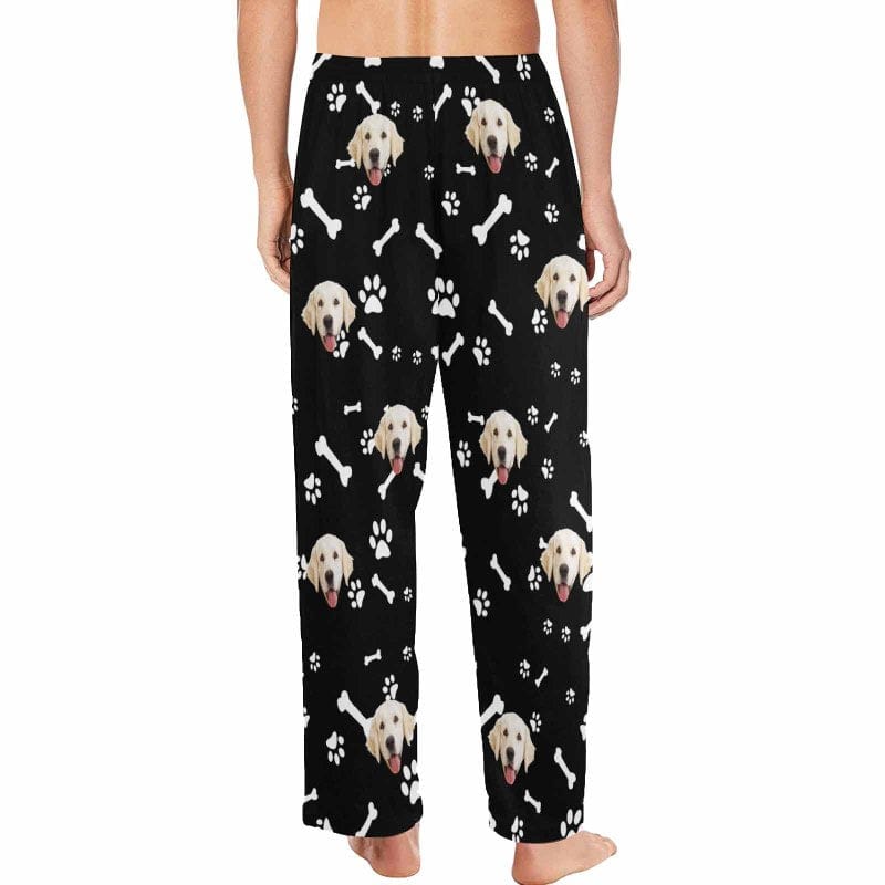 Custom Face Pajama Pants Dog Smiley Face Sleepwear for Men