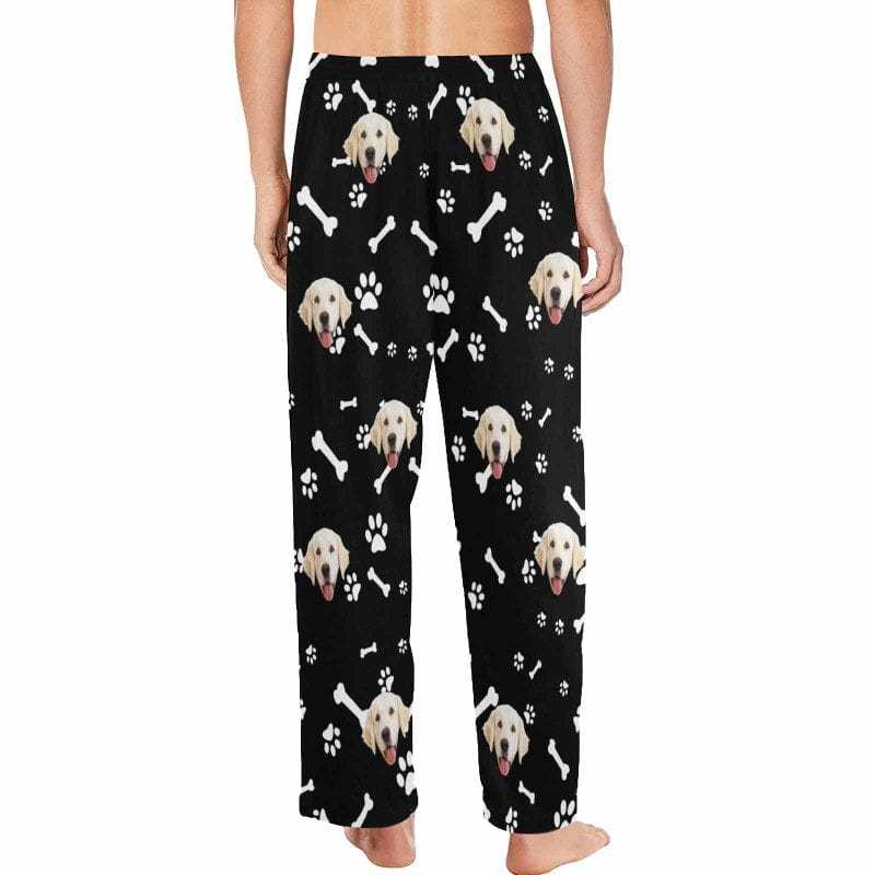 Custom Face Pajama Pants Dog Smiley Face Sleepwear for Men