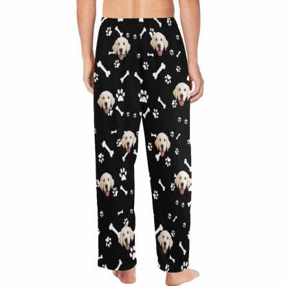 Custom Face Pajama Pants Dog Smiley Face Sleepwear for Men