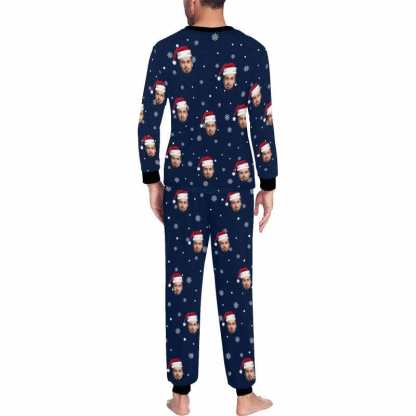 Custom Face Pajamas Sets Personalized Christmas Sleepwear for Men