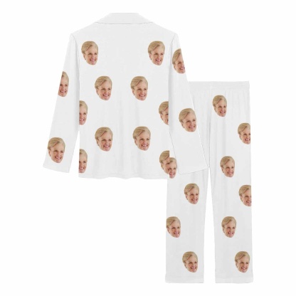 Custom Face Pajama Sets Personalized Long Pajamas for Men Women