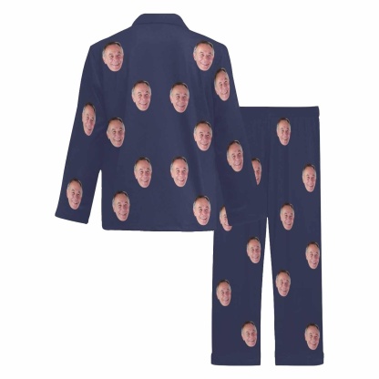 Custom Face Pajama Sets Personalized Long Pajamas for Men Women