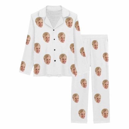 Custom Face Pajama Sets Personalized Long Pajamas for Men Women