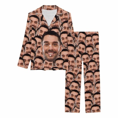 Custom Face Pajama Sets My Valentine My Lover Cute Couple Matching Pajamas