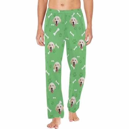 Custom Face Pajama Pants Dog Smiley Face Sleepwear for Men