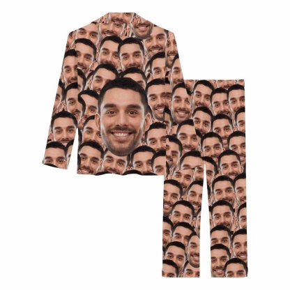 Custom Face Pajama Sets My Valentine My Lover Cute Couple Matching Pajamas