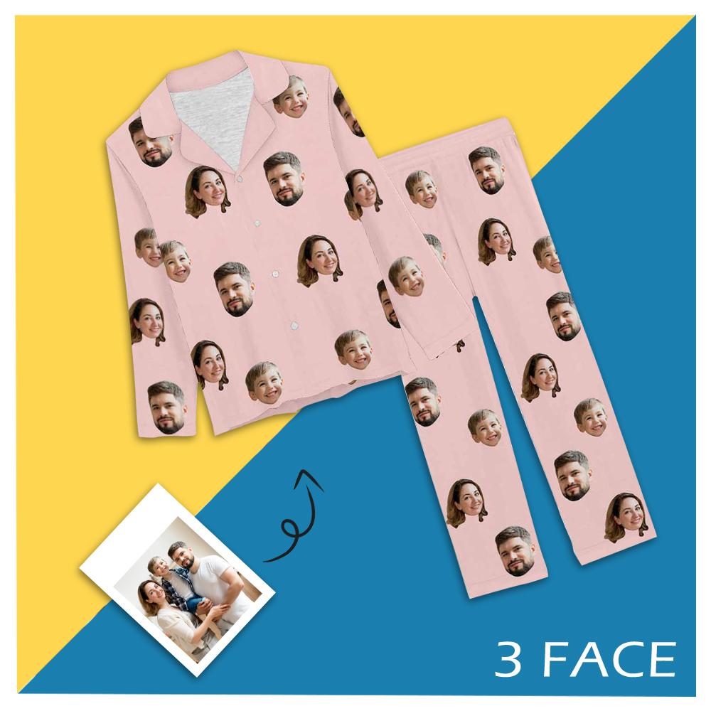 Custom Face Pajama Sets Women's Persoanlized Sleepwear