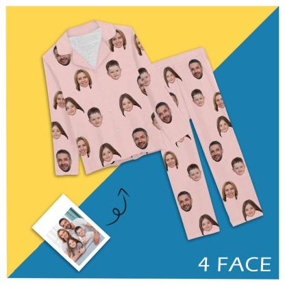 Custom Face Pajama Sets Women's Persoanlized Sleepwear