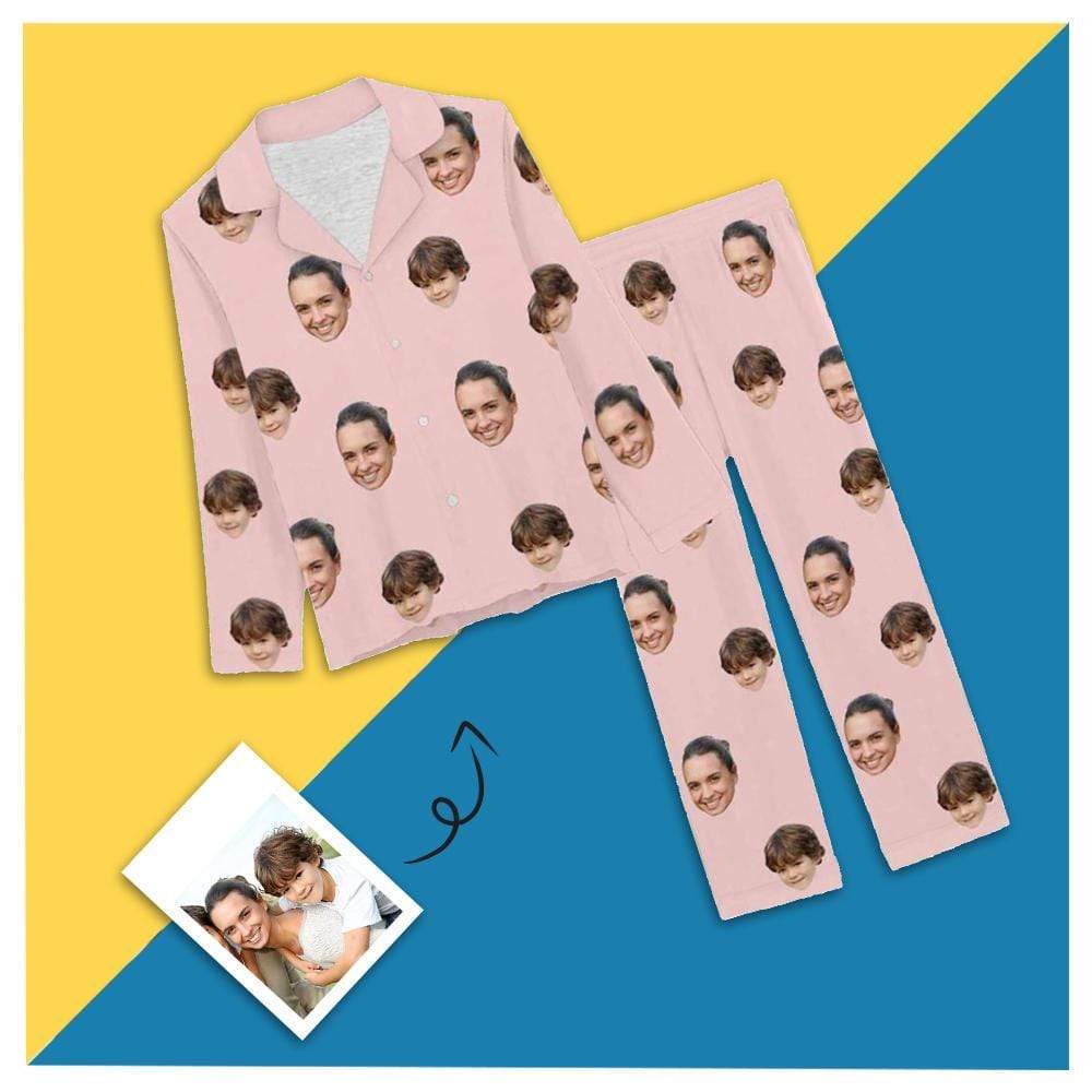 Custom Face Pajama Sets Women's Persoanlized Sleepwear