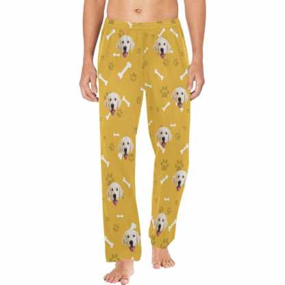 Custom Face Pajama Pants Dog Smiley Face Sleepwear for Men