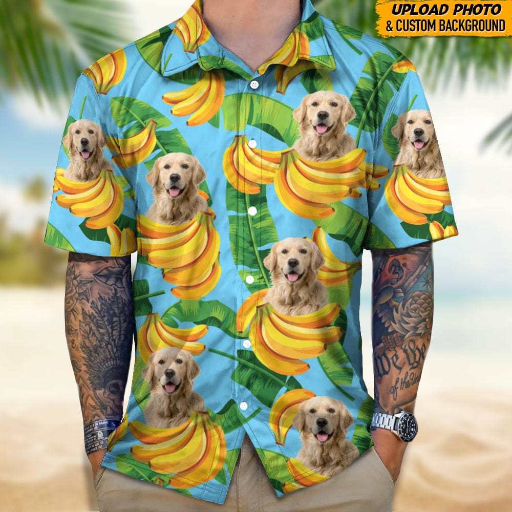 Custom Dog Photo Hawaii Shirt Gifts For Pet Lover