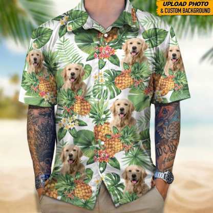 Custom Dog Photo Hawaii Shirt Gifts For Pet Lover