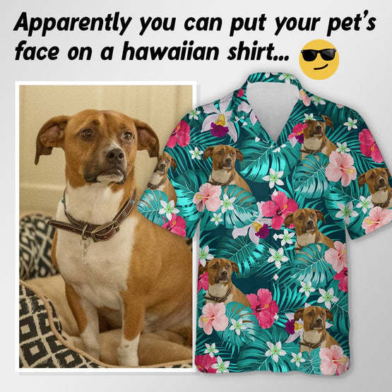 Custom Photo Tropical Style Dog Hawaii Shirt