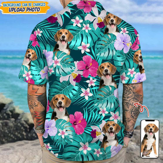 Custom Photo Tropical Style Dog Hawaii Shirt