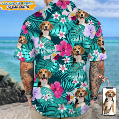 Custom Photo Tropical Style Dog Hawaii Shirt