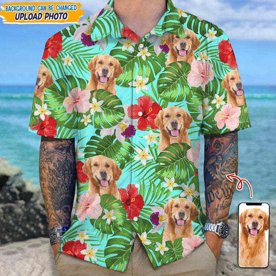 Custom Photo Tropical Style Dog Hawaii Shirt