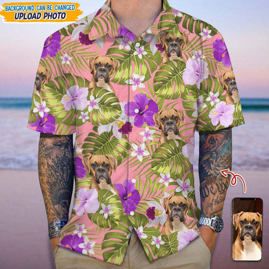 Custom Photo Tropical Style Dog Hawaii Shirt