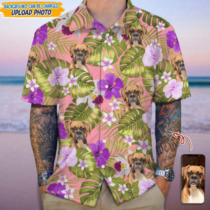 Custom Photo Tropical Style Dog Hawaii Shirt