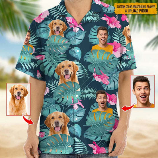 Upload Photo Dog And Face Hawaiian Shirt