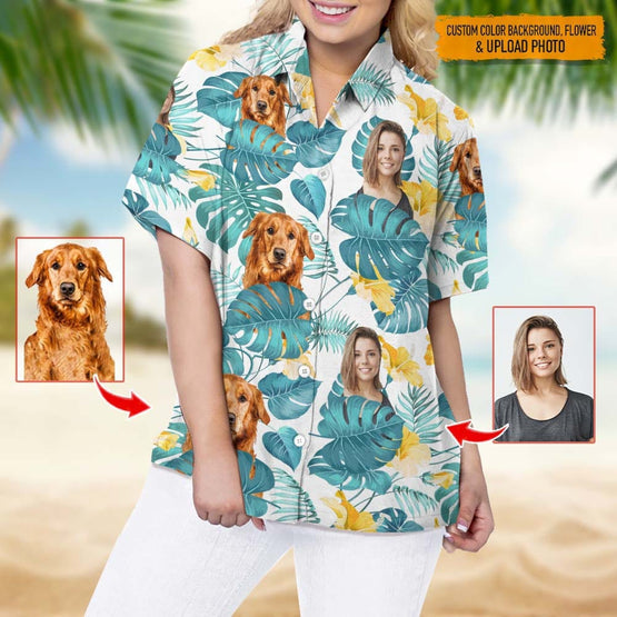 Upload Photo Dog And Face Hawaiian Shirt