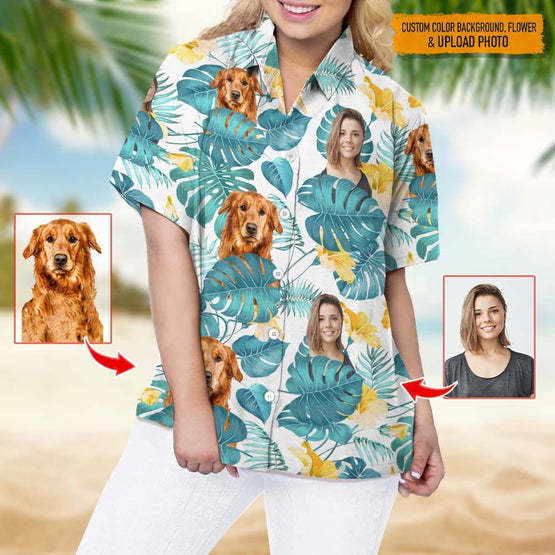 Upload Photo Dog And Face Hawaiian Shirt