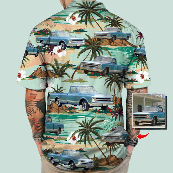 Upload Photo Pickup Truck Hawaiian Shirt