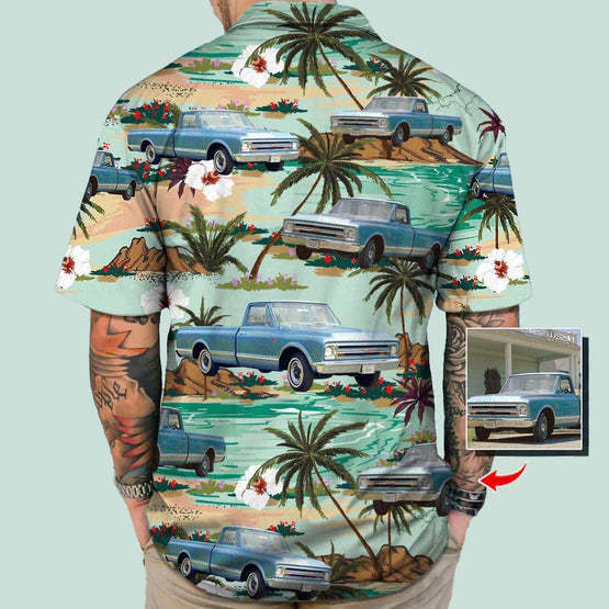 Upload Photo Pickup Truck Hawaiian Shirt