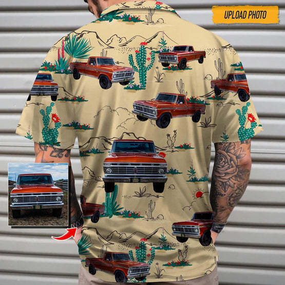 Upload Photo Pickup Truck Hawaiian Shirt