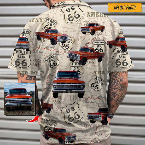 Upload Photo Pickup Truck Hawaiian Shirt