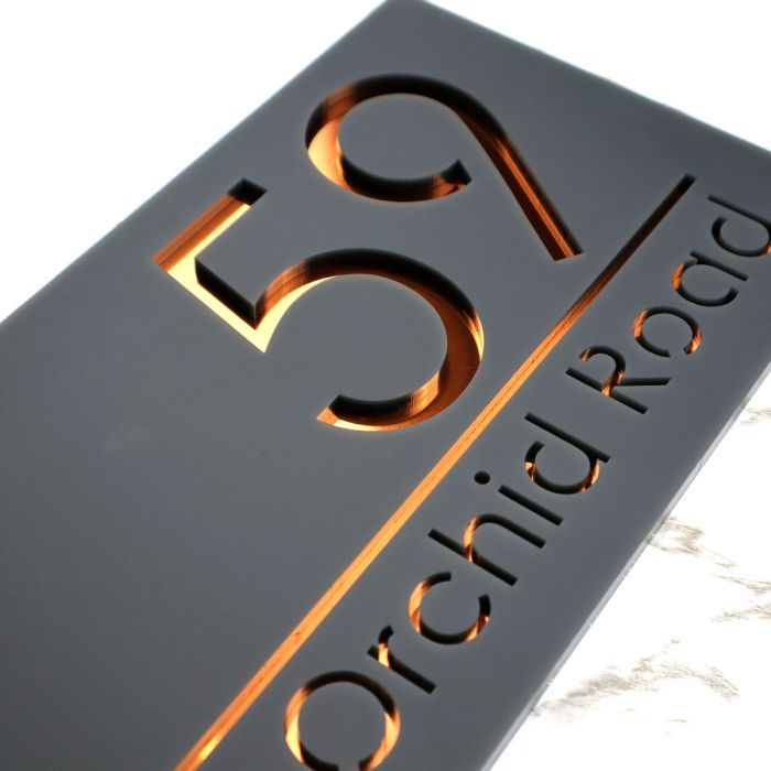 Personalised Anthracite House Sign