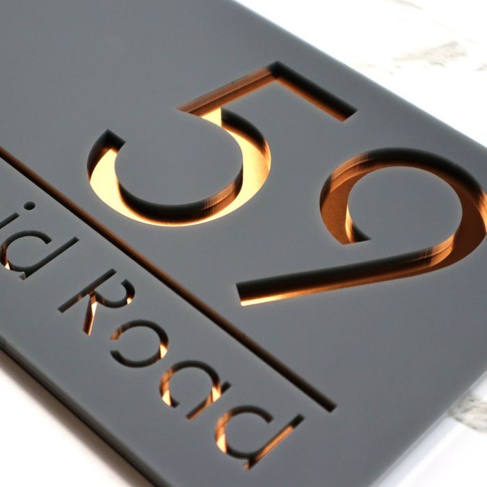 Personalised Anthracite House Sign