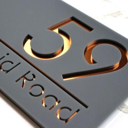 Personalised Anthracite House Sign