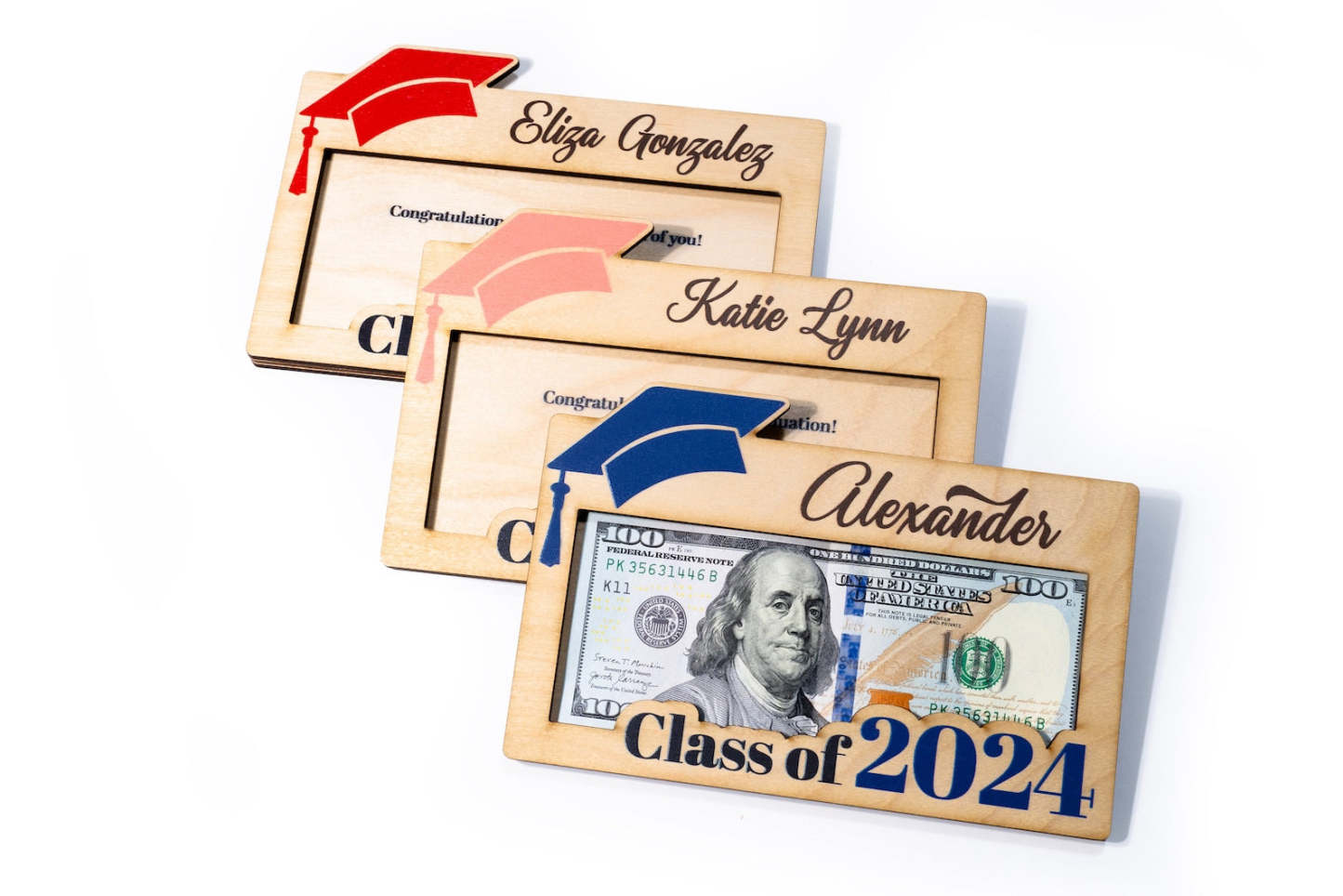 Graduation Money Holder Personalized, Graduation Gift, Class of 2024, High School Graduation, Gift for Graduates, High School Senior-ilovevango