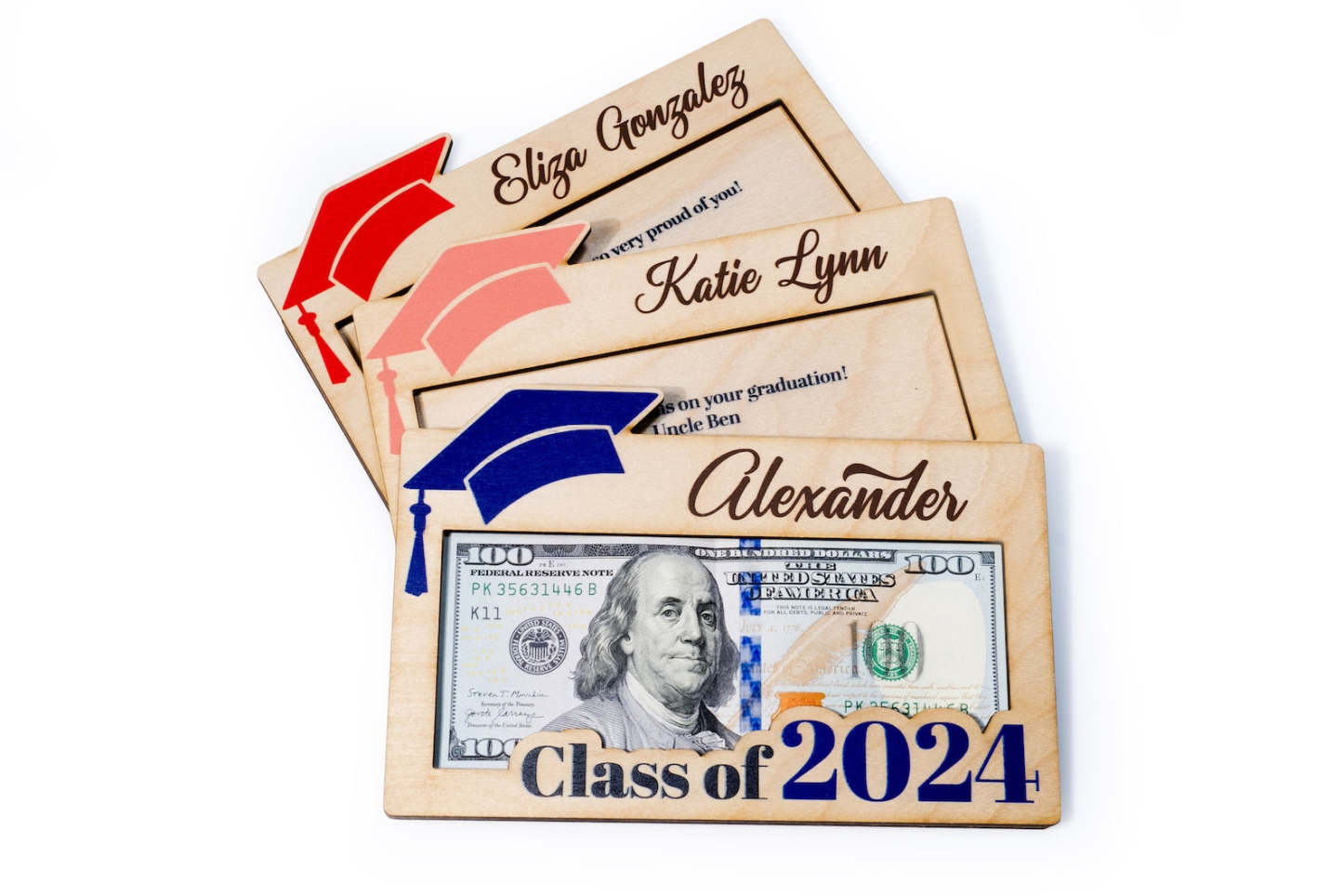Graduation Money Holder Personalized, Graduation Gift, Class of 2024, High School Graduation, Gift for Graduates, High School Senior-ilovevango