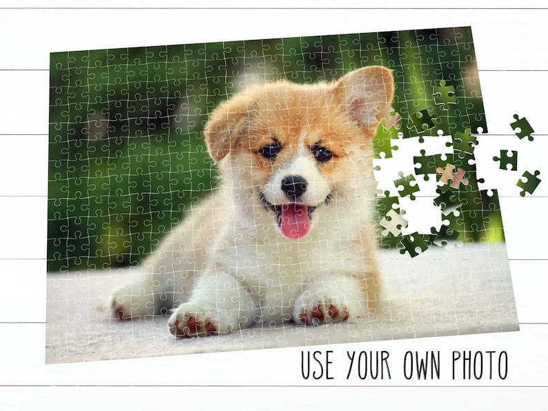 Dog Mom Gift Personalized Pet Photo Puzzle Custom Dog Puzzle Dog Lover Gift Pet Loss Gift Dog Puzzle Unique Gift for an Animal Lover-ilovevango