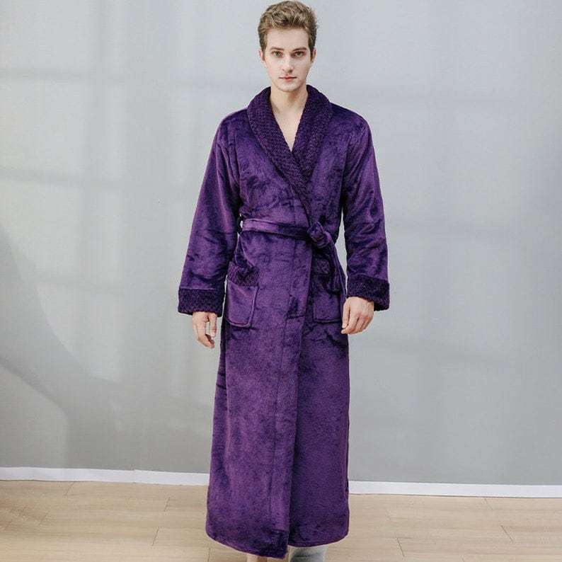 Personalized Plush Robe Custom Embroidered, Birthday gift, Wedding Gift, Adult Men Women Night Robe For Mom-ilovevango
