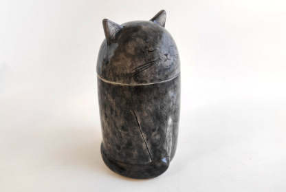 Personalized Cat Urn with Semi-spherical cover, with Name or without Name. Special Memory. Multipurpose Box.-ilovevango