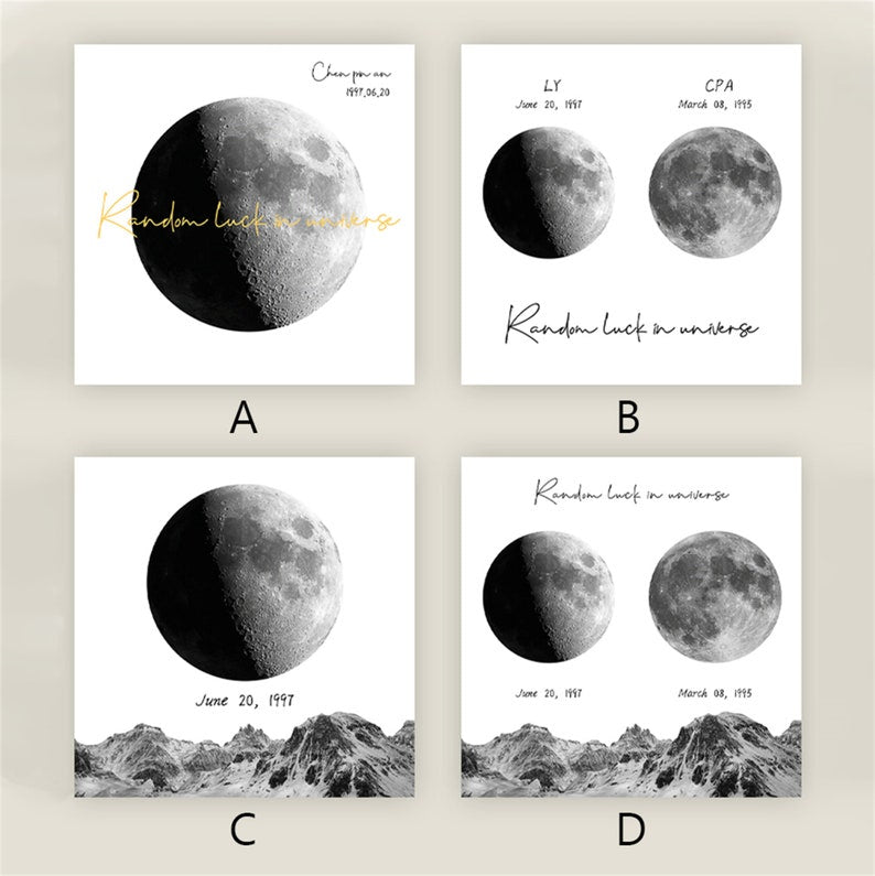 Customized Moon Night Light, Personalized Memorial Gift - The Night We Met Anniversary Gift - The Day You Were Born Gift, Baby Night Light-ilovevango